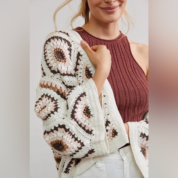 Anthropologie Amber Crochet Cardigan - Picture 1 of 9